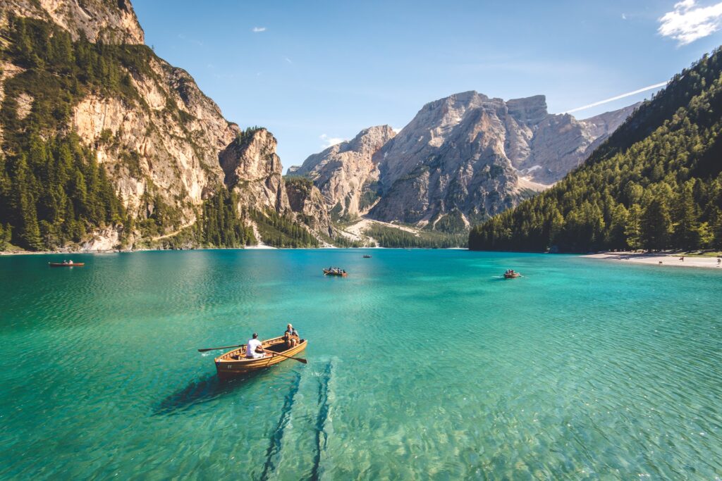 mountains and lake